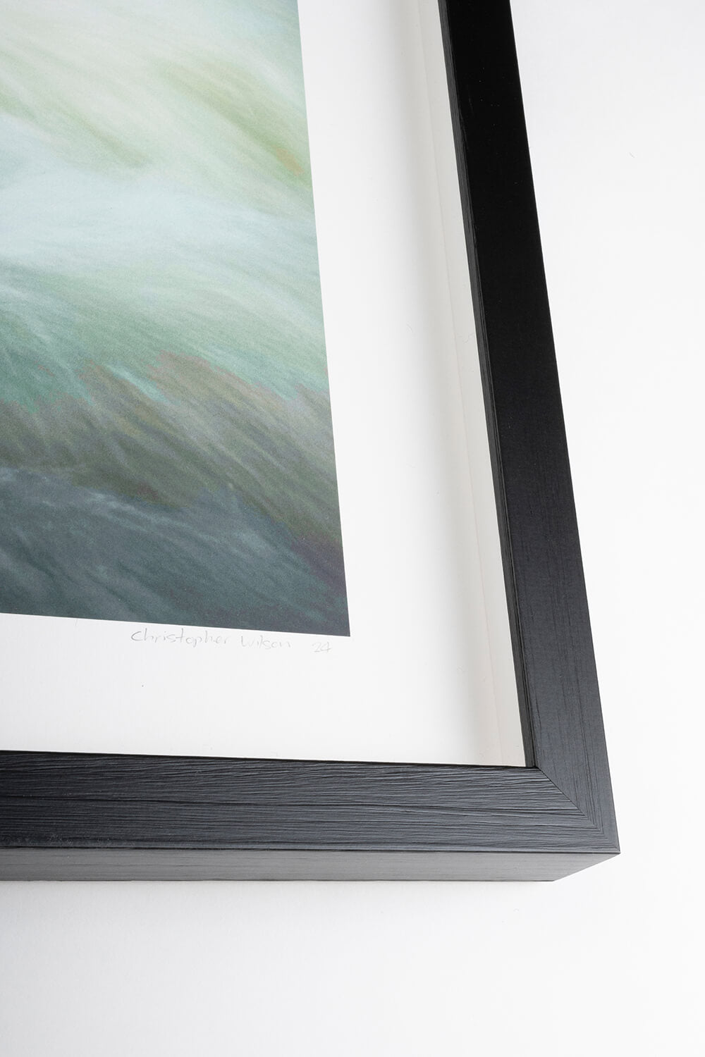 Handcrafted OHNZ timber frame on a fine art print
